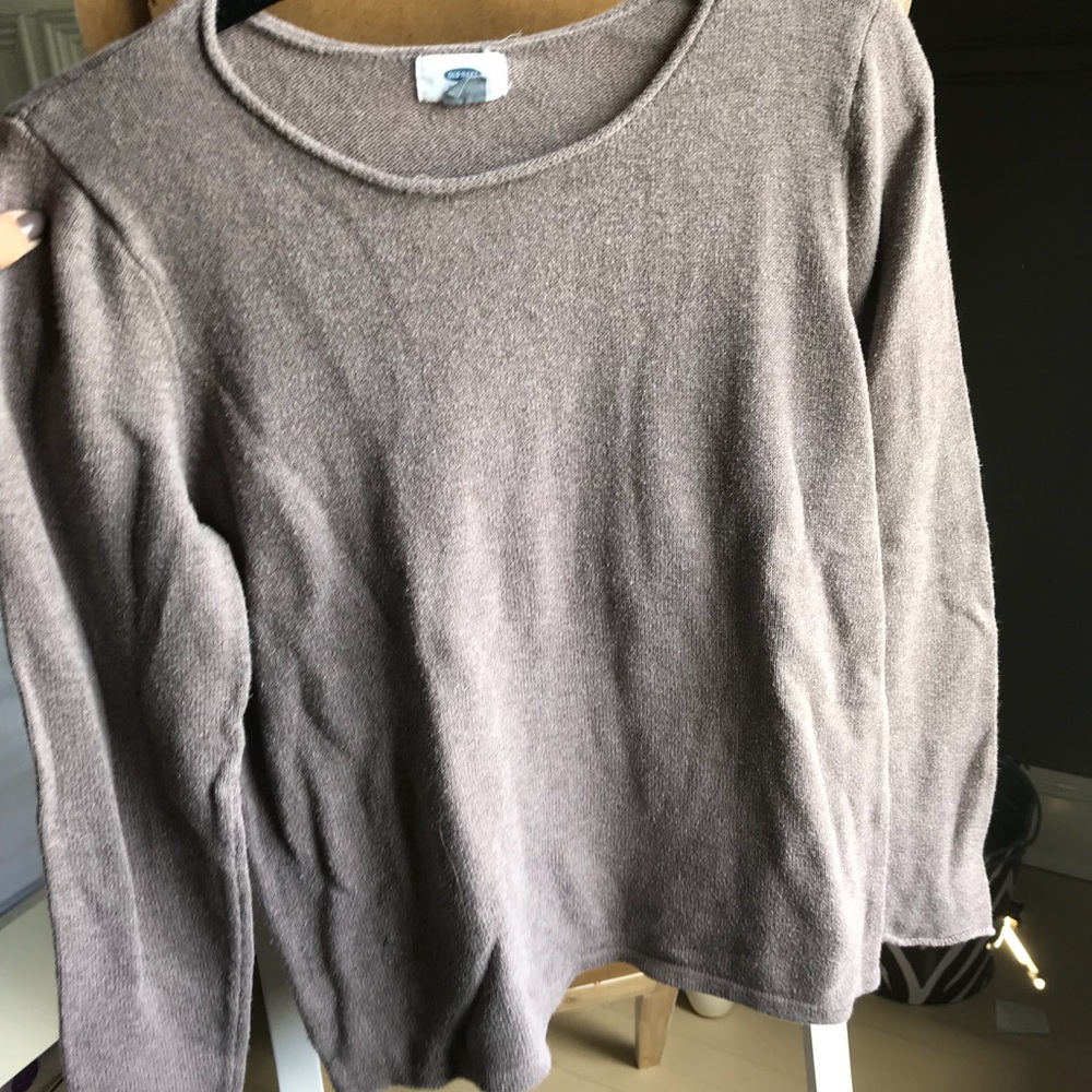 Beige knitted sweater